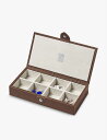 ASPINAL OF LONDON グレーンドレザー カフリンクボックス Grained-leather cufflink box TOBACCO