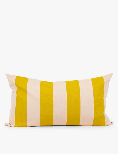 A WORLD OF CRAFT BY AFROART フィフィ ストライプ コットン クッションカバー 50×90cm Fifi striped cotton cushion cover 50cm x 90cm Mustard/ Light Pink A WORLD OF CRAFT BY AFROART フィフィ ストライプ コットン クッションカバー 50×90cm Fifi striped cotton cushion cover 50cm x 90cm Mustard/ Light Pink