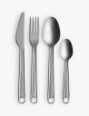 ALESSI カンバセーショナル オブジェクツ 4個セットピース ステンレススチール カトラリーセット Conversational Objects 4-pie...