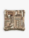 SOHO HOME Sampford WIgbNvg E[uNbV 50~50cm Sampford geometric-print woven cushion 50cm x 50cm BROWN