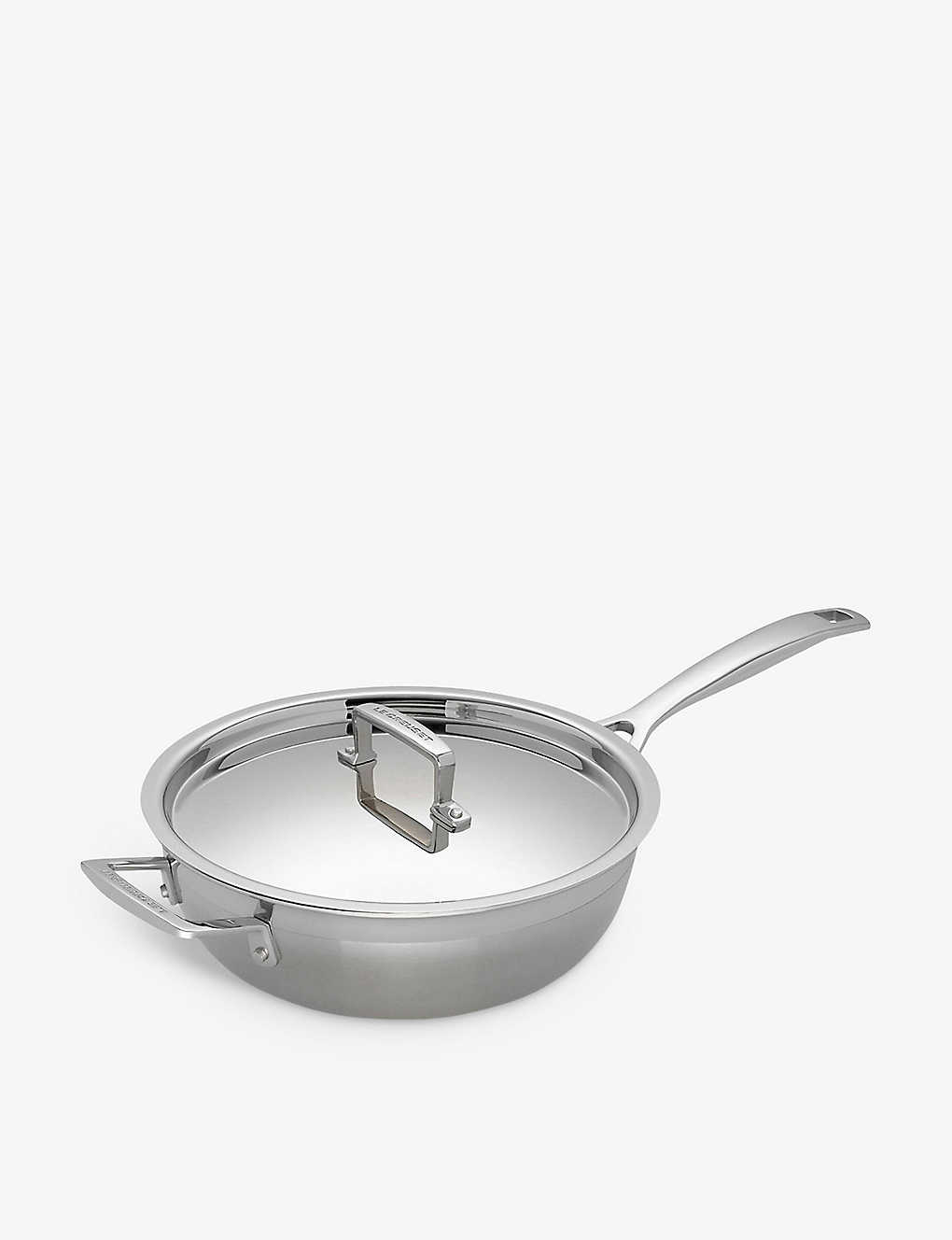 ル・クルーゼ 片手鍋・ソースパン LE CREUSET スリープライ ステンレススチール シェフスパン 24cm Three-ply stainless steel non-stick Chef's pan 24cm STAINLESS STEEL