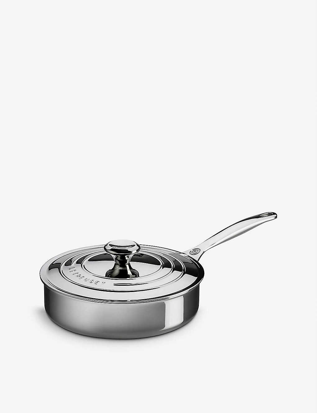 ル・クルーゼ 片手鍋・ソースパン LE CREUSET アルミ&ステンレススチール ソースパン ウィズ リッド 24cm Aluminium and stainless-steel saut? pan with lid 24cm STAINLESS STEEL