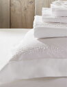 THE WHITE COMPANY アデリーン フローラル エンブロイダード キング コットンフラットシーツ Adeline floral-embroidered king cotton flat sheet WHITE