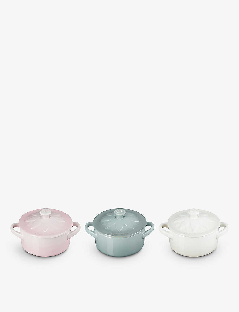 ルクルーゼ ストーンウェア LE CREUSET サンフラワー プチ ストーンウェア キャセロールディッシュ 3個セット Sunflower petite stoneware casserole dishes set of three MULTI