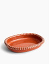 HAY Barro ラージ ストライプ テラコッタ オーバル ディッシュ Barro large striped terracotta oval dish Na...
