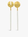 BE HOME ホワイト & ゴールド ステンレススチール サービングセット White & Gold stainless-steel serving set ...