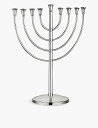 CHRISTOFLE ユダヤ教の銀メッキのハヌカ キャンドル ホルダー Judaique silver-plated Hanukkah candle holde...