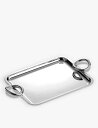 CHRISTOFLE Vertigo ツーハンドル銀メッキトレー 20cm x16cm Vertigo two-handle silver-plated tra...
