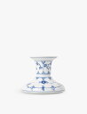 ROYAL COPENHAGEN ブルーフルーテッド プレーン磁器キャンドルホルダー 7.5cm Blue Fluted Plain porcelain can...