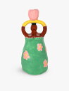 LAETITIA ROUGET ニーナ 手描き陶器キャンドルホルダー 22cm Nina hand-painted ceramic candleholder 2...
