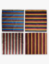 LES OTTOMANS ストライプコットンナプキン4枚セット Stripe set-of-four cotton napkins