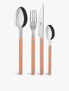 SABRE Bistrot ステンレスカトラリー 24 個セット Bistrot stainless-steel cutlery set of 24 Green...