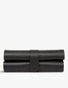 SMYTHSON ブランドのクロスグレインレザーのチェスロール Branded cross-grained leather chess roll BLACK