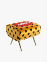 SELETTI セレッティはトイレットペーパー シャット プリント ウーブン スツール 42cm を着用 Seletti wears Toiletpaper Sh*t-print woven stool 42cm(3)