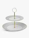 WEDGWOOD ジオ ゴールド ケーキスタンド 2段 Gio Gold cake stand 2-tier