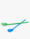 HAY 着色ガラススプーン 2本セット Tinted glass spoons set of two Sky%20Blue%20And%20Green