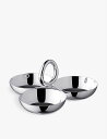 CHRISTOFLE Vertigo ラージ 3 ボウル銀メッキトレイ Vertigo Large three-bowl silver-plated tray