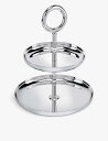 CHRISTOFLE Vertigo 2段銀メッキペストリースタンド Vertigo two-tier silver-plated pastry stand