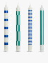 HAY グラフィックパターン ワックスキャンドル 4個セット Graphic-pattern wax candles set of four Grey%20 %...