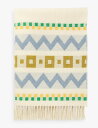 JOHNSTONS ジグザググラフィックプリント メリノウールとカシミヤブレンド スロー 140cm x 100cm Zig zag graphic-print...