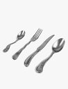 SELETTI アシッドカーブステンレススチールカトラリー4点セット Acid curved stainless-steel cutlery set of fo...