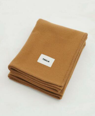TEKLA ѥå  ֥󥱥å 180cm x130cm Logo-patch wool blanket 180cm x 130cm #CAMEL