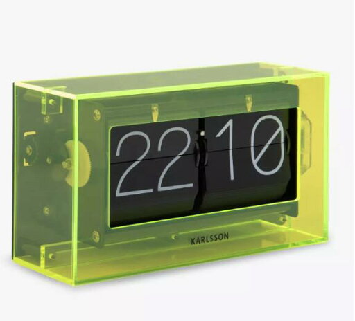 KARLSSON ボックスト シリコン フリップクロック Boxed silicone flip clock イエロー Yellow KARLSSON ボックスト シリコン フリップクロック Boxed silicone flip clock イエロー Yellow