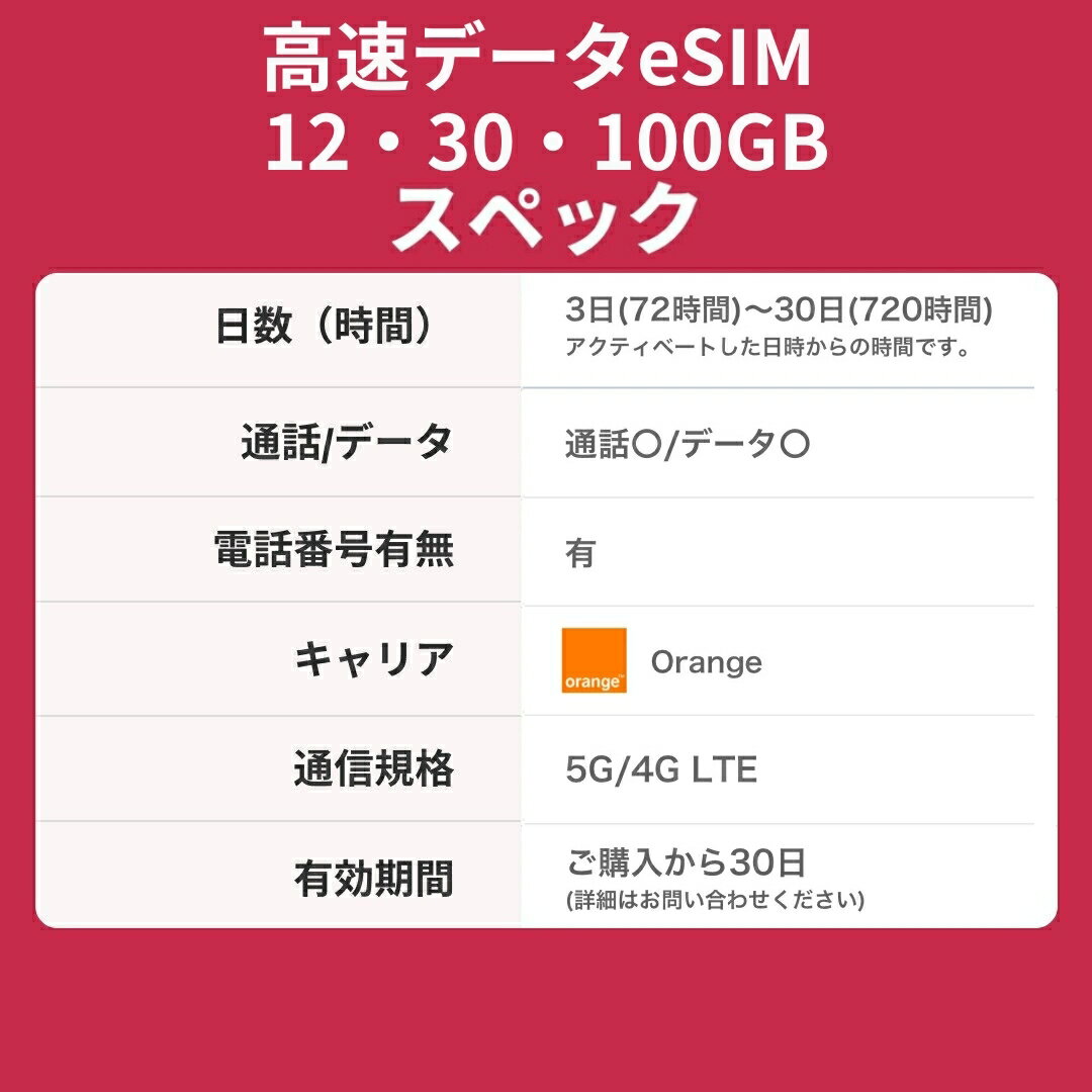フランスeSIM 無制限 【 選べるプラン！無制限～100GB 1日 2日 3日 4日 5日 7日 10日 15日 20日 30日 データ無制限 】 eSIM フランス イーシム データ通信 無制限 使い放題 留学 旅行 出張 3G 4G 5G iphone android