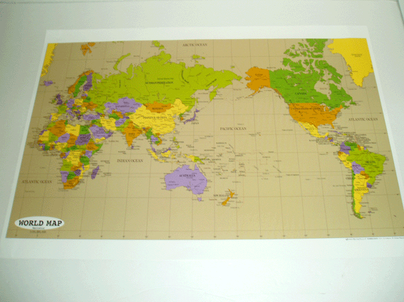 WORLD MAP（英語版世界地図ポスター）ポスター インテリア おしゃれ 学習 アート 知育 マップ 勉強 教材 地理 社会 …