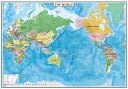 表面PP加工中判 THE　WORLD太平洋中心タイプ (英語版世界地図）5102