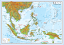 小判 東南アジア地図 （タペストリー）