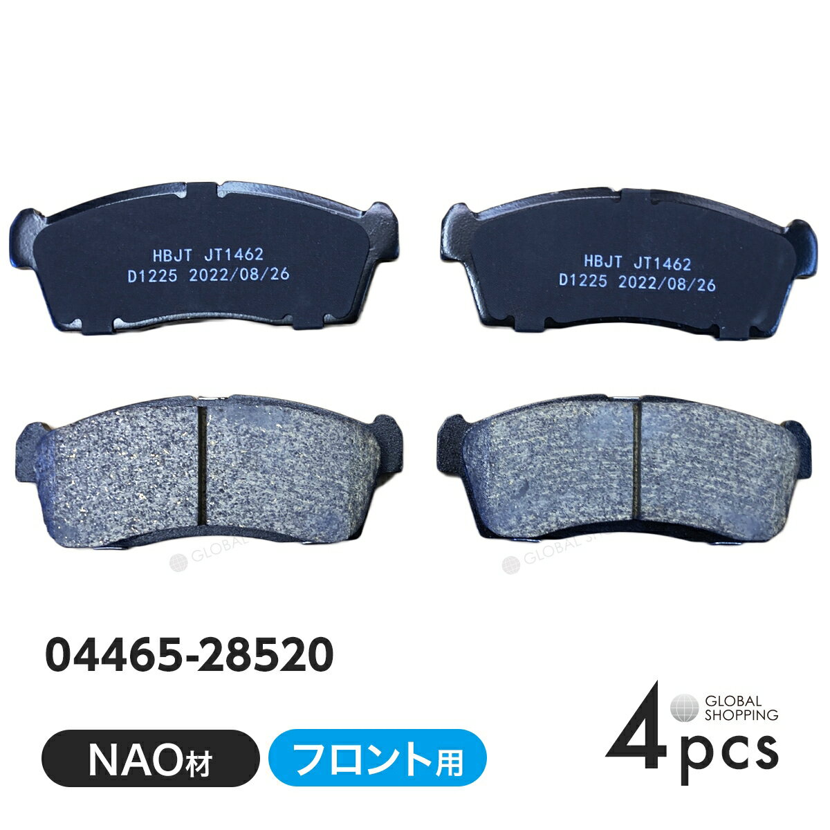 フロント ブレーキパッド トヨタ エスティマ 50 ACR50W ACR55W フロント用 ディスクパッド 左右set 4枚 H18/1- 04465-28520