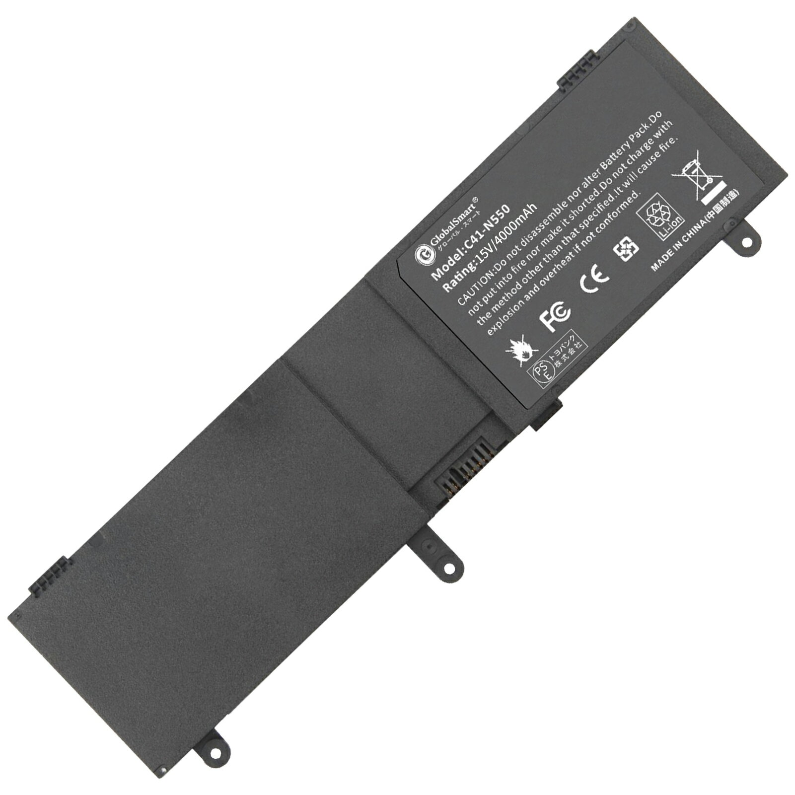 Globalsmart 新品 ASUS Q550L ,Q550LF 互換バッテリー【4000mAh 15V】対応用 1年保証 高性能 PSE認証 互換バッテリパック XDS