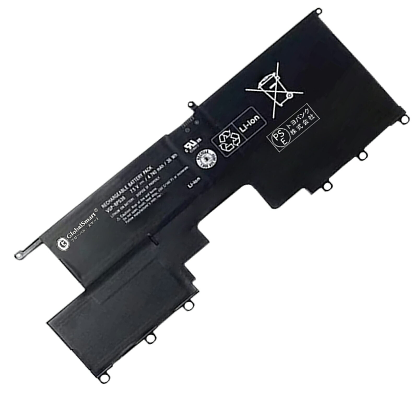 楽天globalsmartGlobalsmart 新品 SONY VGP-BPS38 互換バッテリー【4740mAh 7.5V】対応用 1年保証 高性能 PSE認証 互換バッテリパック XDW