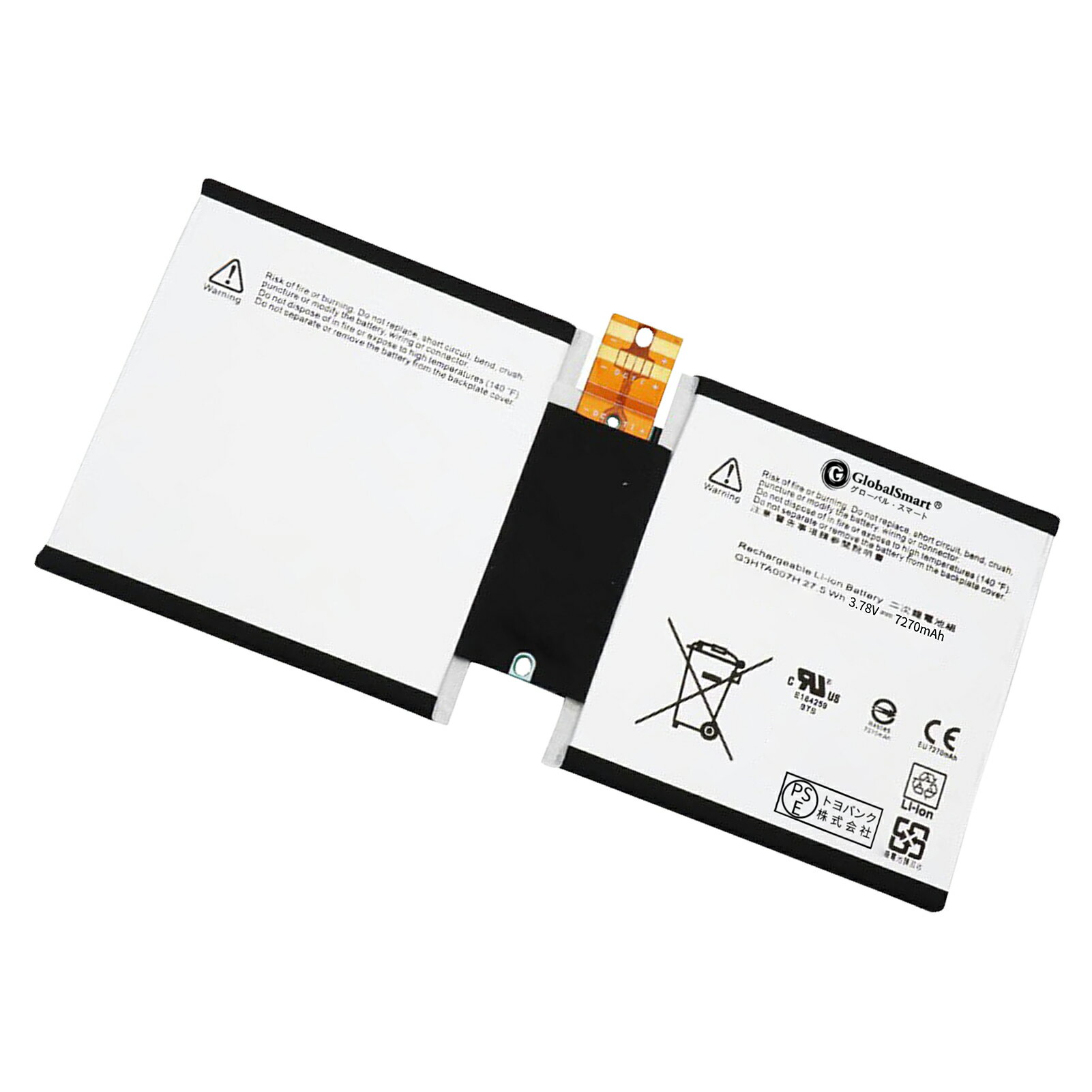 Globalsmart 新品 Surface G3HTA007H 互換バッテリー【7270mAh 3.78V】対応用 1年保証 高性能 PSE認証 互換バッテリパック XDY 1