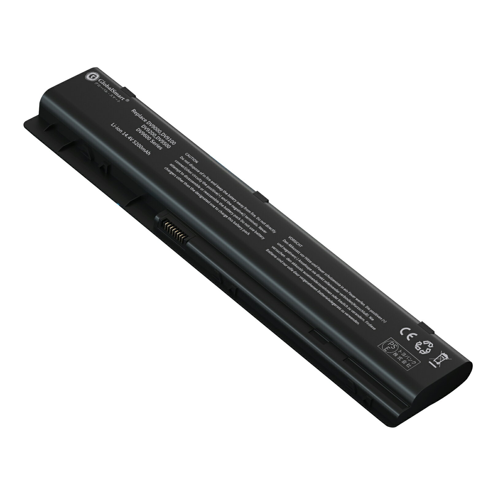 Globalsmart 新品 HP Pavilion dv9045EA 互換バッテリー【5200mAh 14.4V】対応用 1年保証 高性能 PSE認証 互換バッテリパック XDY