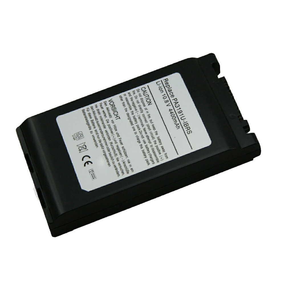 ●ブランド： Toshiba ●電圧： 10.8V ●容量： 4400mAh ●純正品型番(充電池コード)： PA3128U-1BRS PA3191-2BAS PA3191U-1BAS PA3191U-1BRS PA3191U-2BRS PA3191U-3BRS PA3191U-4BAS PA3191U-4BRS PA3191U-5BAS PA3191U-5BRS PA3176U-1BRS ●対応機種： Portege M200 Portege M200-102 Portege M200-122 Portege M200-152Portege M200-S838 Portege M205 Portege M205-S809 Portege M205-S810Portege M400 Series Tablet PC Portege M400-EZ5031 Tablet PC Portege M400-S4031 Tablet PCPortege M400-S4032 Tablet PC Portege M400-S4034 Portege M400-S5032 Tablet PCPortege M400-S5032X Tablet PC Portege M400-S933 Tablet PC Portege M400-ST4001 Tablet PCPortege M400-ST4035 Portege M400-ST9113 Tablet PC Portege M405 Series Portege M405-S8003 Portege M700 Series Tablet PC Portege M700-139Portege M700-13P Portege M700-S7001X Tablet PC Portege M700-S7002 Tablet PC Portege M700-S7003V Tablet PCPortege M700-S7003X Tablet PCPortege M700-S7004V Tablet PCPortege M700-S7004X Tablet PC Portege M700-S7005V Tablet PCPortege M700-S7005X Tablet PC Portege M700-S7008 Tablet PCPortege M700-S7008X Tablet PC Portege M700-S7043V Tablet PC Portege M700-S7043X Tablet PC Portege M700-S7044V Tablet PCPortege M700-S7044X Tablet PC Portege M750-109Portege M750-10J Portege M750-10K Portege M750-10L Portege M750-S720Portege M750-S7201 Portege M750-S7211 Portege M750-S7212Portege M750-S7213 Portege M750-S7241 Portege M750-S7242Portege M750-S7243 Portege M750-ST7258 Portege M780-S7210Portege M780-S7220 Satellite Pro 6000 Series Satellite Pro 6050Satellite Pro 6100 Series Satellite R10 Satellite R10-101 Tablet PC ●メーカー型番： LBTOS3191XXBK06-ABN-XDYGS ●PSEマークの種類： PSE ●届け出事業者名： トヨバンク株式会社 ※この商品は互換用バッテリーです。 注意点： ●同じ性能で金額の異なる商品がございますが、製造元部品が異なるためであり、性能には一切違いはありません。ご安心ください。 ●製造年月及び製品の世代更新でpse申告業者も変わっています。今届け出事業者は以下となります：トヨバンク株式会社、株式会社成洋、株式会社神州。もしくは、白/黒(PSE認証マークは別の箇所にシールで添付)の2色を区別している。品質的には問題ございませんので、ご安心ください。 ●多店舗で同時に販売するため、商品が一時的に欠品となる場合がございます。他の契約倉庫から出荷の手配を依頼することになり、発送日がまだ未確定で、ハッキリとご案内できませんので、弊社の出荷予定時間を参考にしてください。 ●当店でご購入された商品は、日本国内からお客様のもとへ直送されます。 ●一部商品は国内の提携先倉庫から配送されます。 ●個人輸入される商品は、全てご注文者自身の「個人使用?個人消費」が前提となりますので、ご注文された商品を第三者へ譲渡?転売することは法律で禁止されております。 ●国内配送の商品は国内でのお買い物と同じく消費税が発生いたします。 ●日付指定がなければ最短で出荷します。 ●本体機種の型番と純正バッテリーの型番は両方が一致していない場合、使用できない可能性があります。 ●ご購入前に、何かご不明点やご希望などございましたら、どうぞお気軽にお問合せ下さいませ。