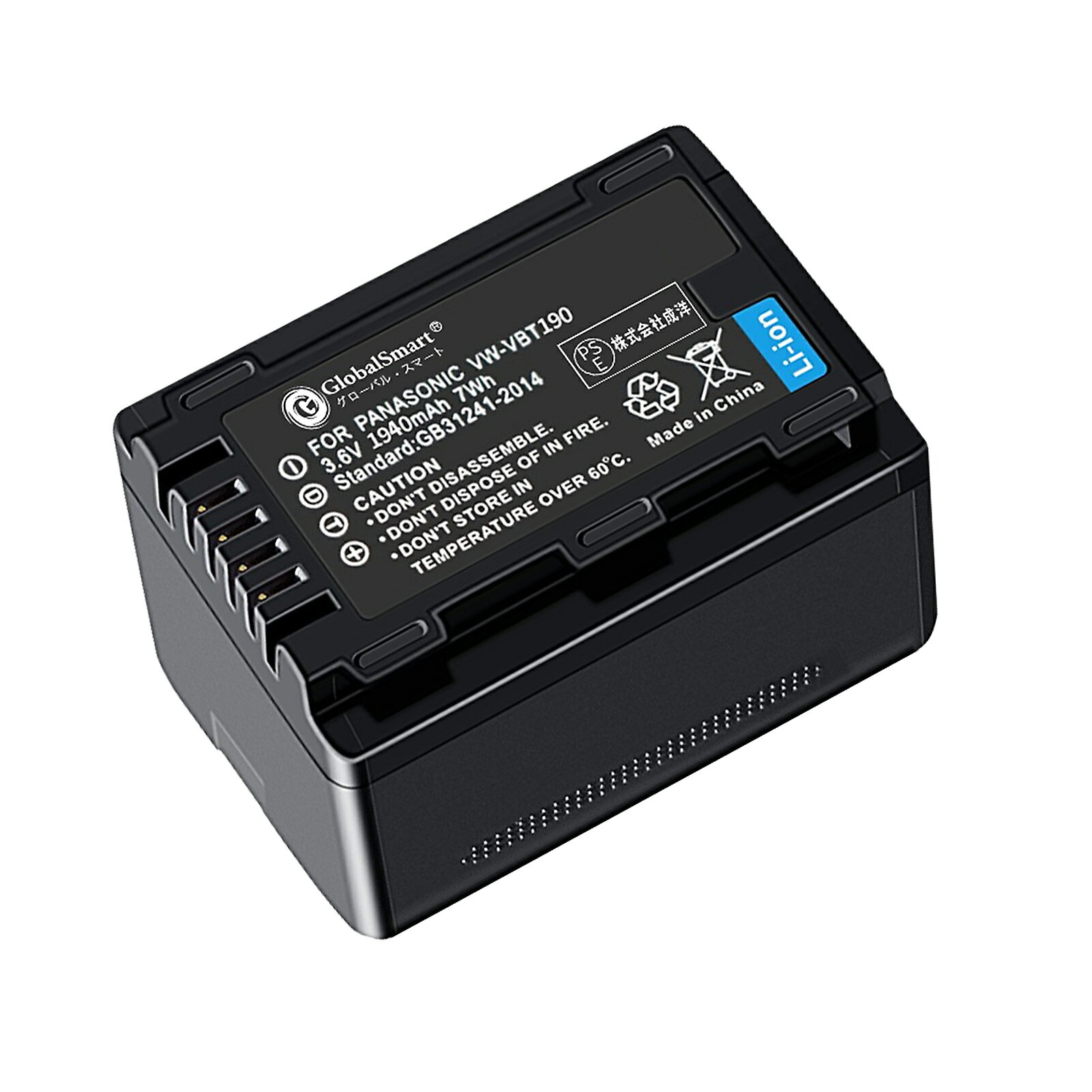 Globalsmart  Panasonic HC-VZX1M-T ߴ WLS Хåƥ꡼1940mAh 3.6V ߴб...