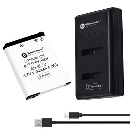 Globalsmart 新品 NIKON S3400 カメラ互換 WLZ バッテリー【1200mAh 3.7】 【USB充電器と電池1個】 互換対応機種カメラ 交換可能バッテリーバッテリー 充電池 高品質セル搭載【日本国内倉庫発送】【送料無料】 予備バッテリー