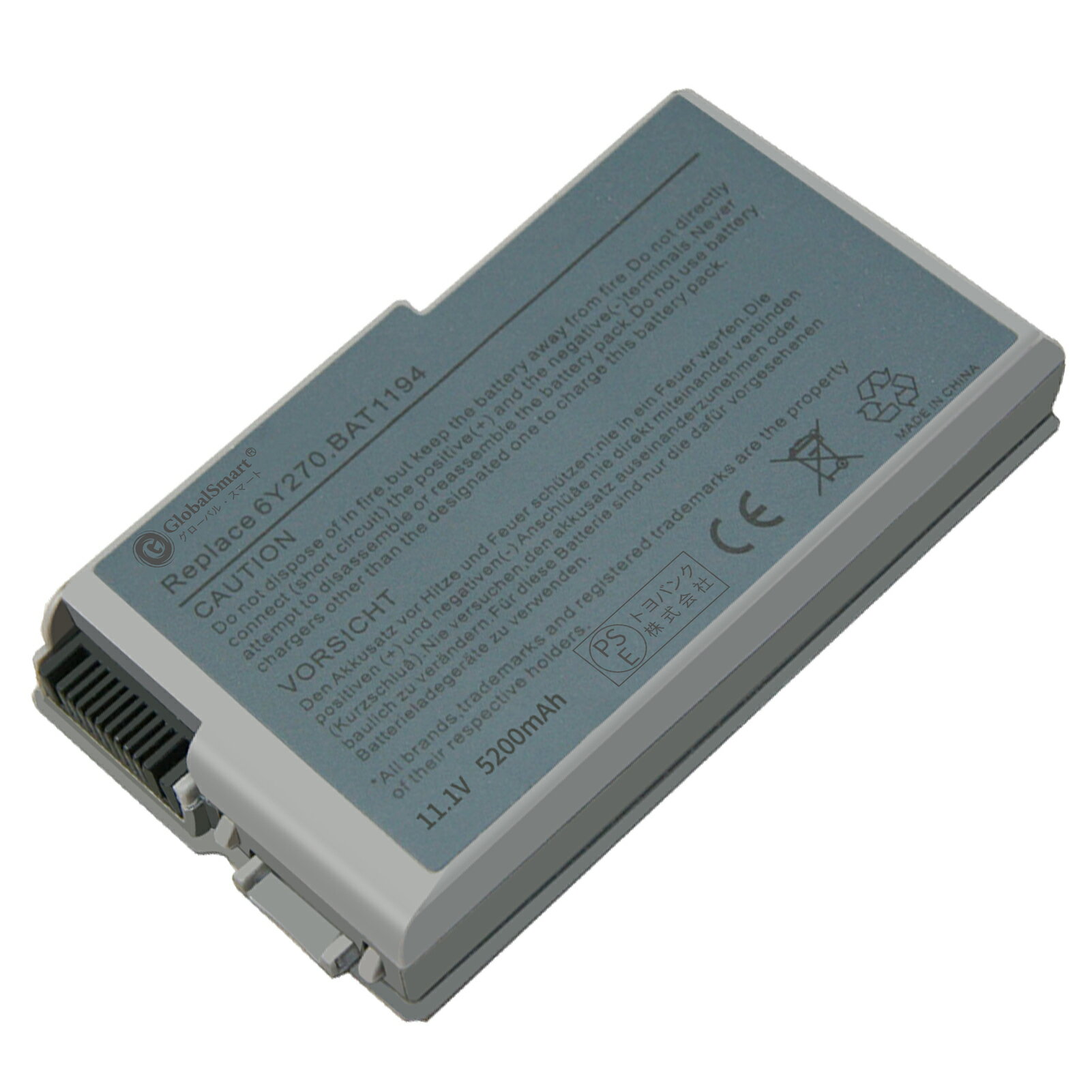 ڿ1ǯݾڡDell ǥ Latitude D610 б ߴХåƥ꡼5200mAh 11.1VGlobalSmartǽ Ρȥѥ 򴹥Хåƥ꡼ PSEǧںѤ