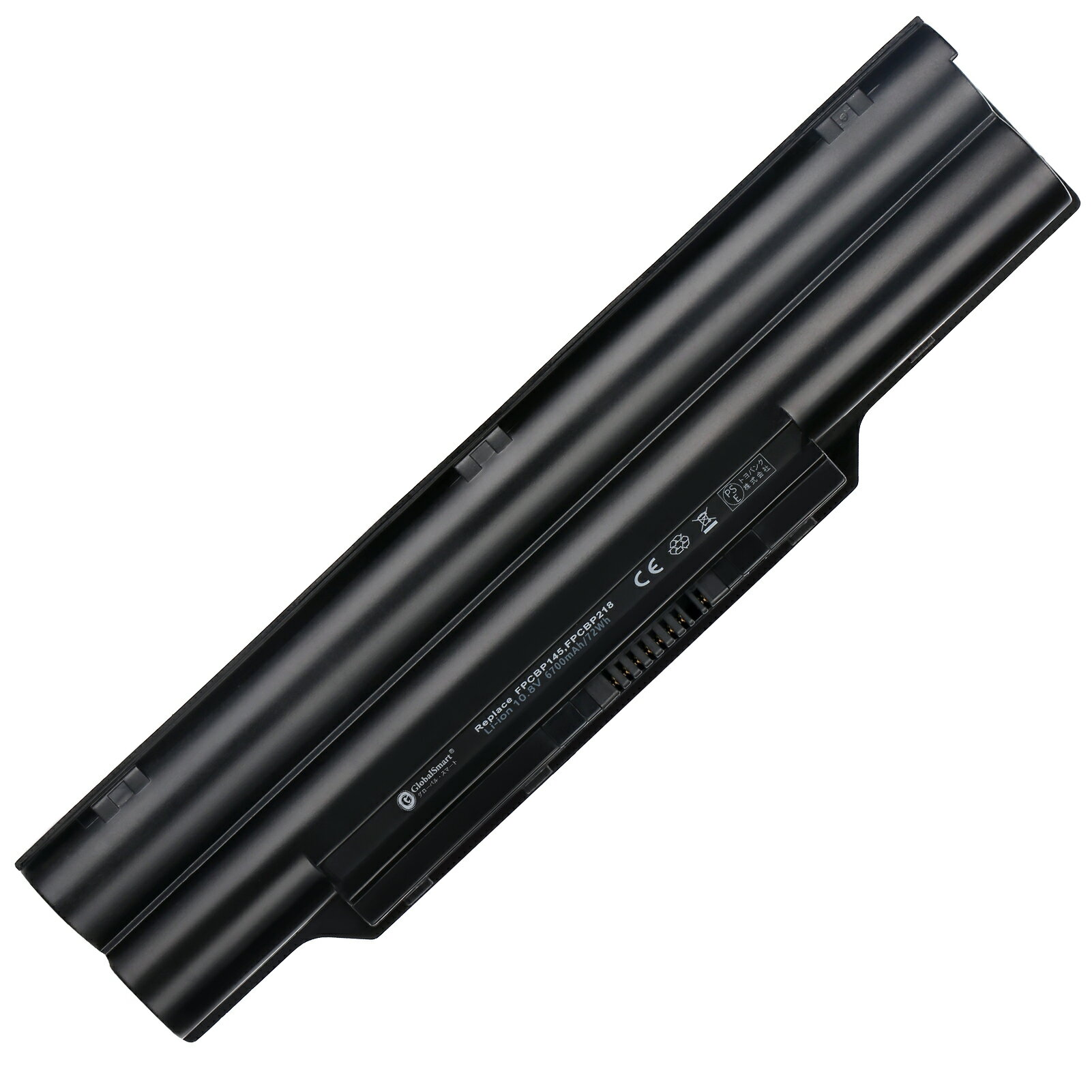 Globalsmart 新品 Fujitsu LifeBook E751 大容量互換バッテリパック【6700mAh 10.8V】対応用 1年保証 高性能 PSE認証 互換バッテリー