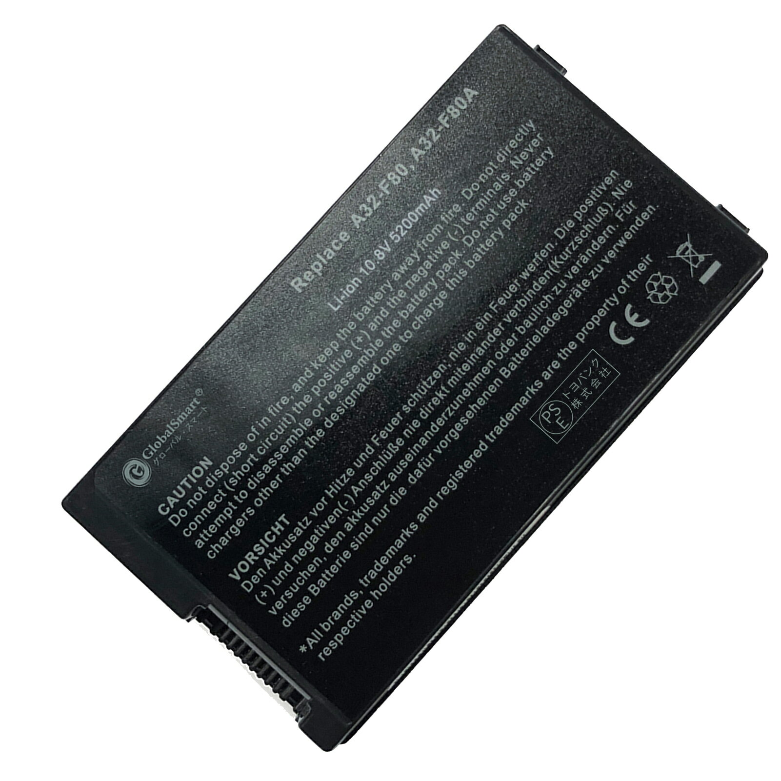 Globalsmart 新品 ASUS X88 大容量互換バッテリパック【5200mAh 10.8V】対応用 1年保証 高性能 PSE認証 互換バッテリー 1