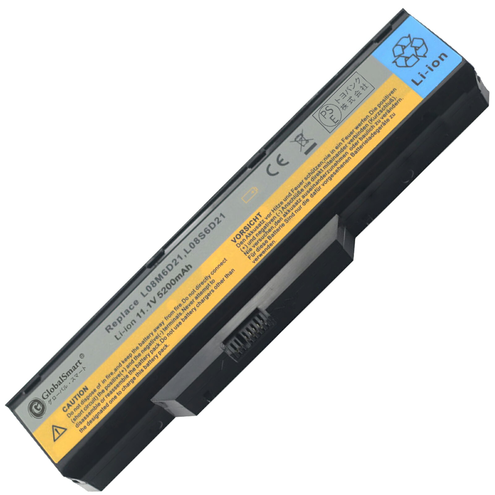 Globalsmart 新品 Lenovo 3000 G230 大容量互換バッテリパック【5200mAh 11.1V】対応用 1年保証 高性能 PSE認証 互換バッテリー