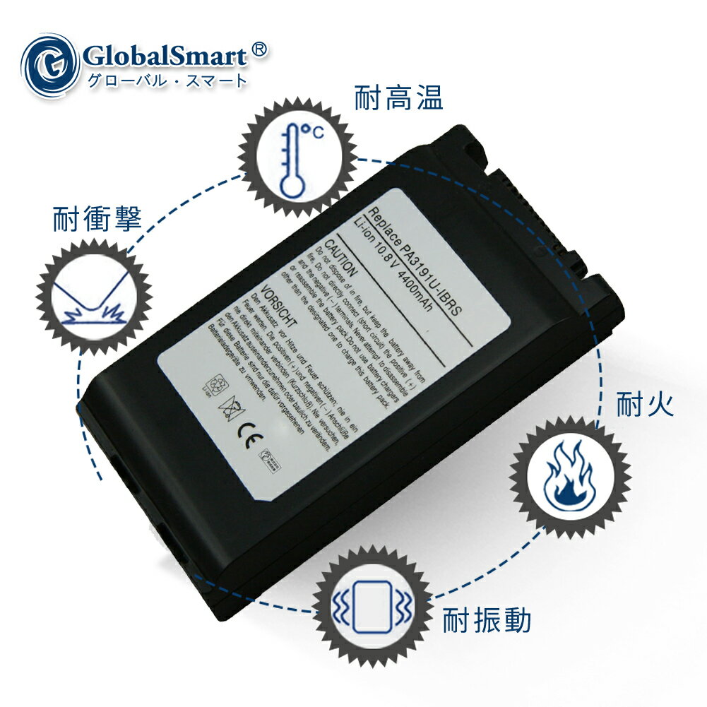 Globalsmart 新品 東芝 Portege M700-S7005V Tablet PC 大容量互換バッテリパック【4400mAh 10.8V】対応用 1年保証 高性能 PSE認証 互換バッテリー 3