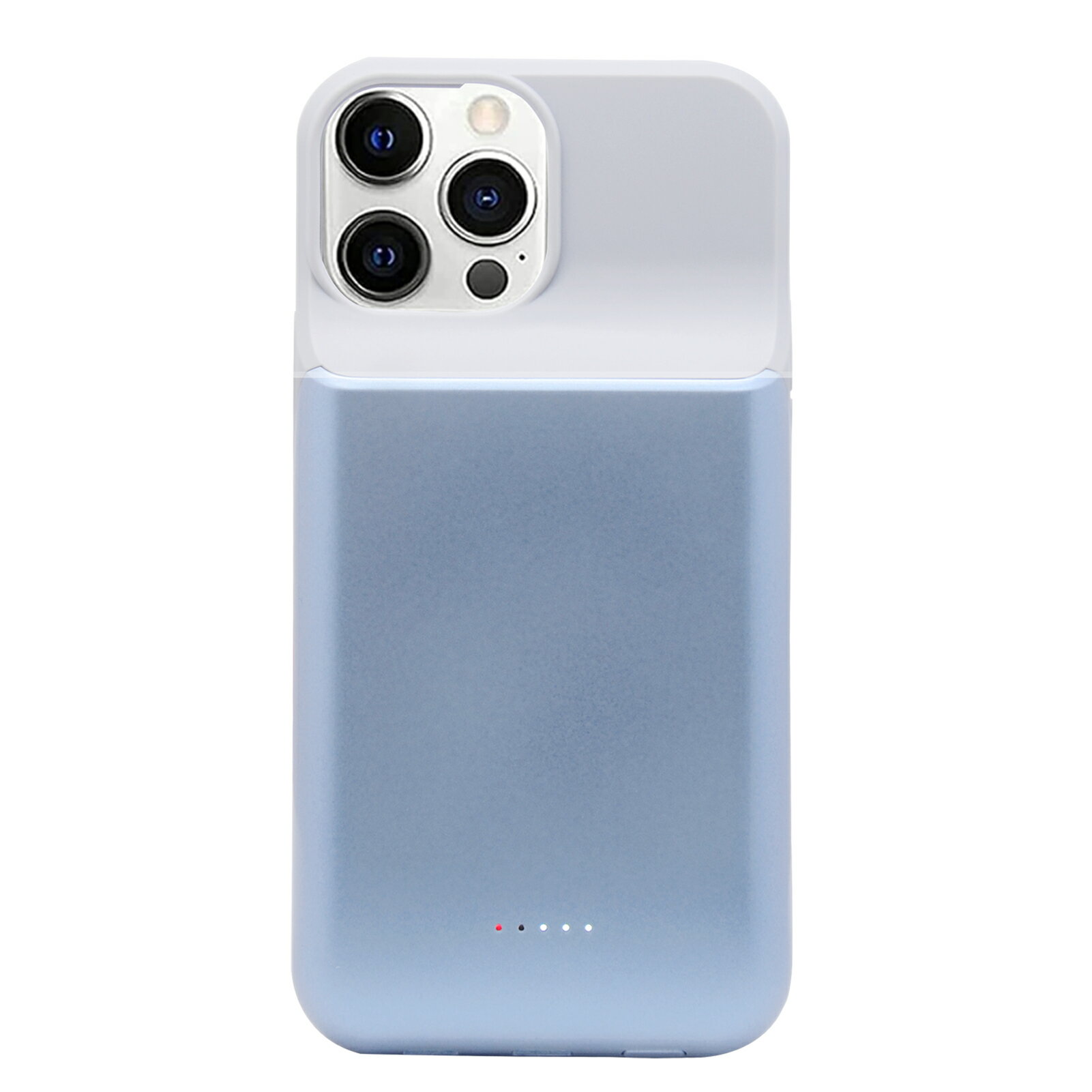ケース型バッテリー iPhone 13 Pro 対応 薄型バッテリーケース 6000mAh シリコン ケース 耐衝撃 バッテリー内蔵ケース 充電ケース 急速充電 携帯充電器 旅行用 ブルー 保護ケース