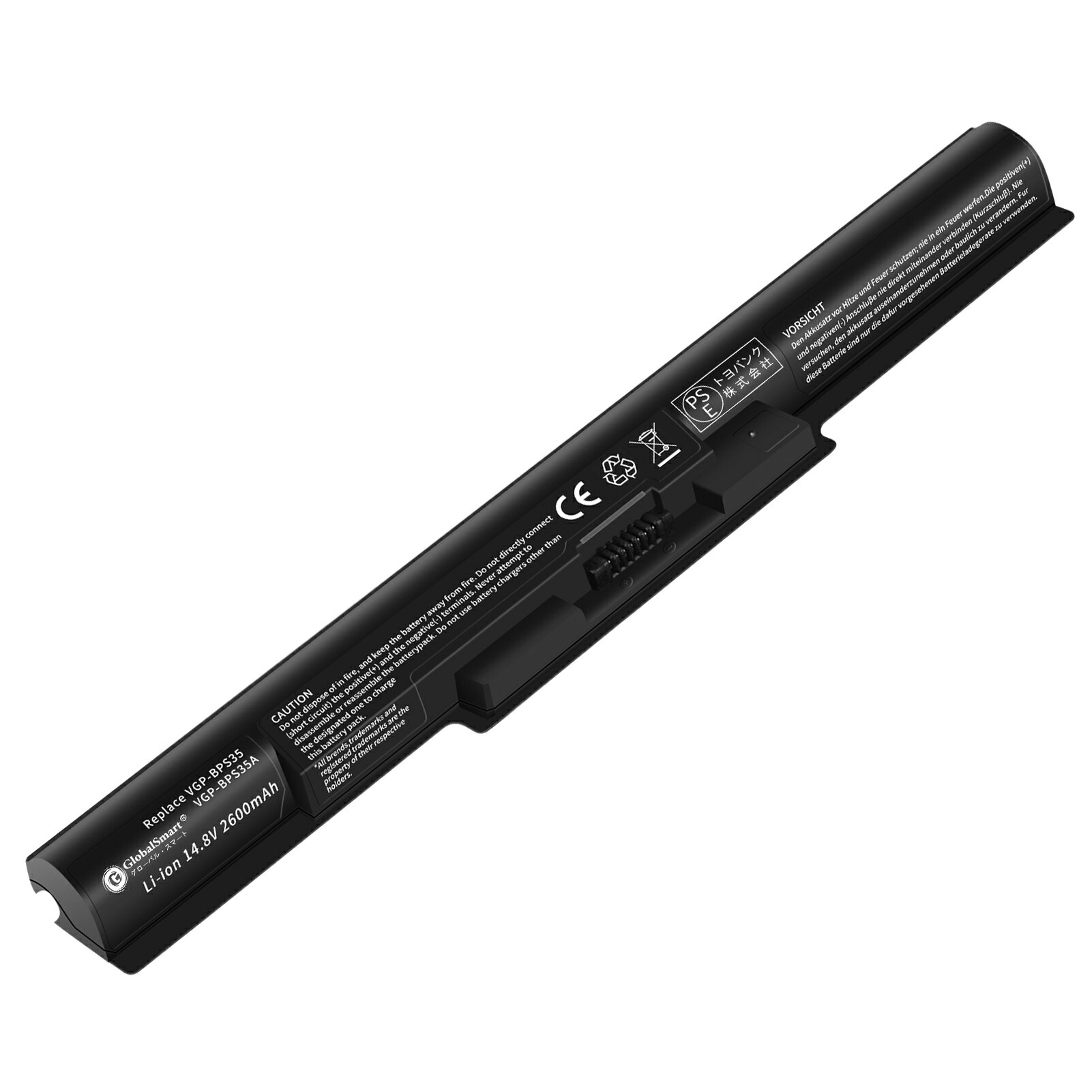 Globalsmart 新品 SONY F1421V5CP 互換バッテリー【2600mAh 14.8V】対応用 1年保証 高性能 PSE認証 互換バッテリパック XDR