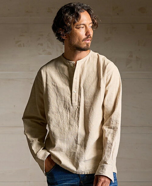 《wjk》sleeping shirt / uneven yarn cotton（4886co23） ナチュラル色SALE 定価35,200円→24,640円【後払決済不可】