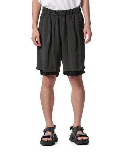 《ATTACHMENT》 アタッチメントレーヨン/ナイロンローン レイヤードショートパンツ(AP41-013)BLACK色SALE 定価27,500円→19,250円【後払決済不可】 《ATTACHMENT》 アタッチメントレーヨン/ナイロンローン レイヤードショートパンツ(AP41-013)BLACK色SALE 定価27,500円→19,250円【後払決済不可】