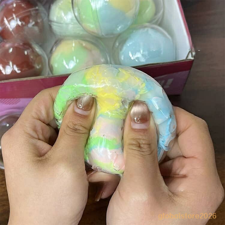 GLOBALSTORE楽天市場店の音付き 【12個組】スクイーズ かわいい 大人 贈り物 ストレス 指遊び 発散グッズ ストレス解消 リラックス 癒し 柔らかめ ギフト 個包装 子ども TPR 柔らかい 触感弾力 クリスマス おもしろ SNS映え 【12個組】スクイーズ 誕生日｜アングル3