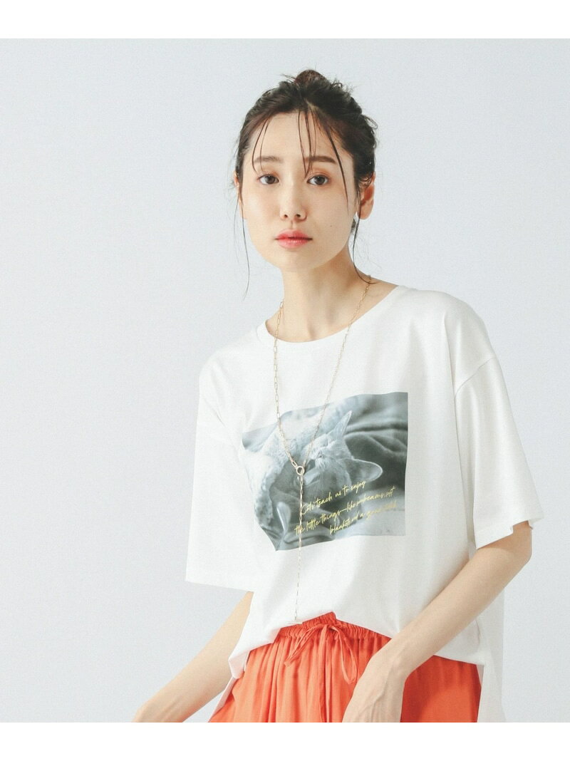 リッチクリーンプリントT半袖/147640 GLOBAL WORK グローバルワーク トップス カットソー・Tシャツ ブラウン ブラック ピンク[Rakuten Fashion] globalwork-10021409 GLOBAL WORK/グローバルワーク サンプル画像2